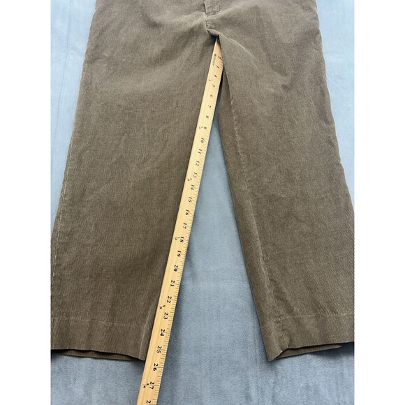 Lauren Ralph Lauren Corduroy Pants Men's 38x26 Brown Flat Front Slacks - Picture 8 of 11
